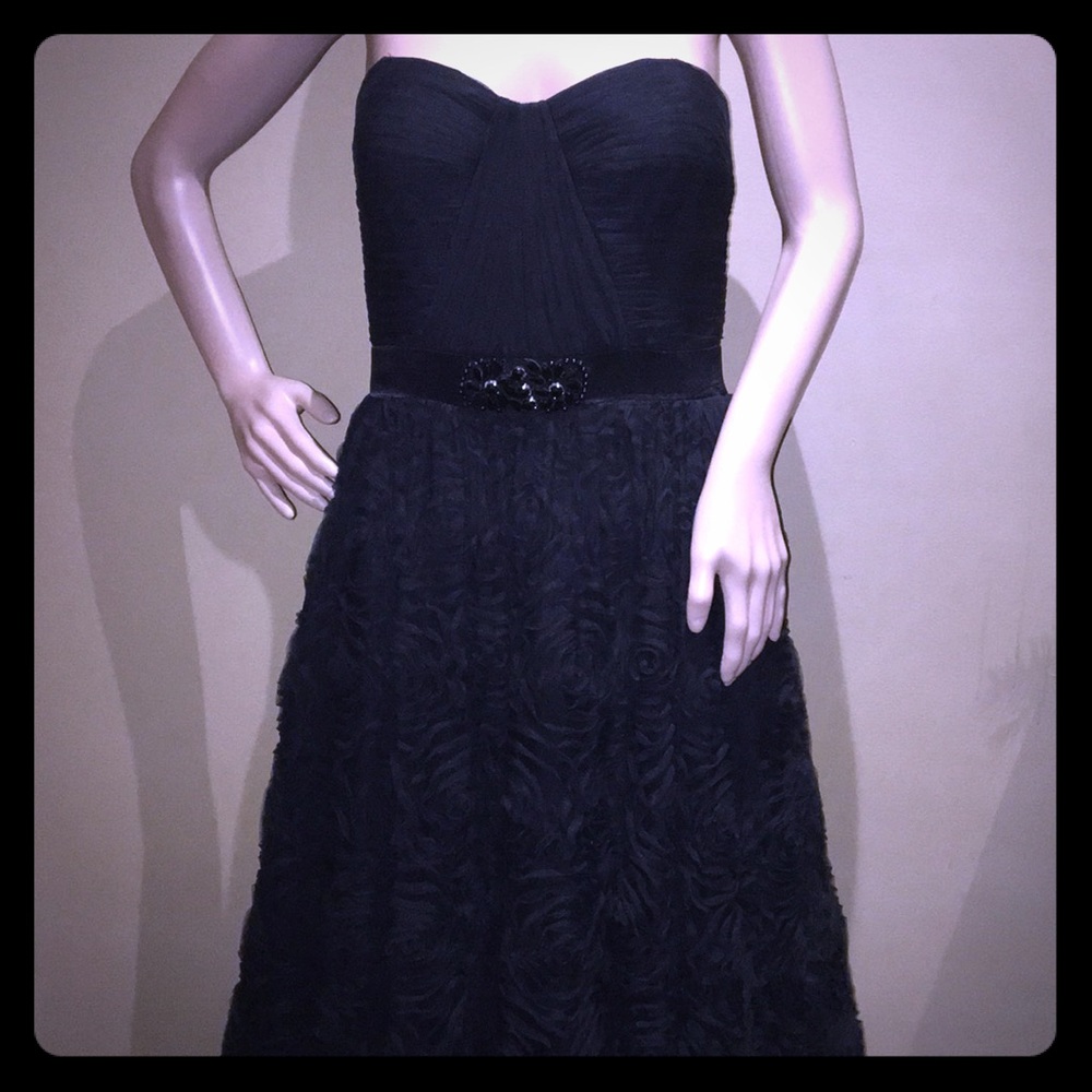 Adrianna Papell Black Rose Gown